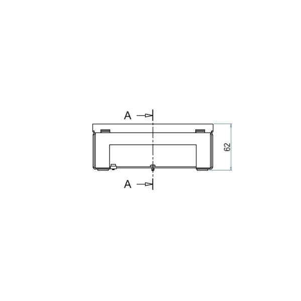 Produktbild UBD 167 051  -  Unterflur-Bodendose UBD 160 small inkl. Deckel, flach (SVZ), ohne Kante, 5mm Vertiefung und 1 Schnurauslass